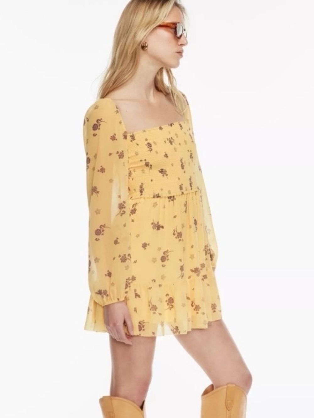 Aritzia Wilfred yellow dress, size S